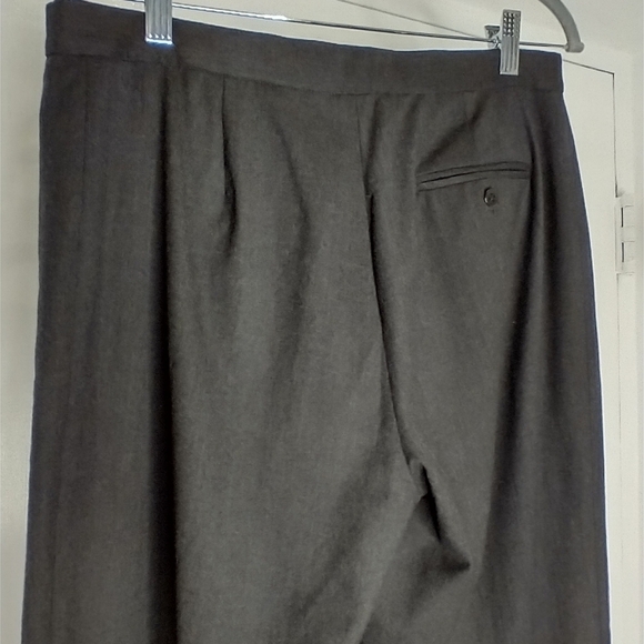 DARK CHARCOAL MOSTLY WOOL PANTS - Picture 3 of 6